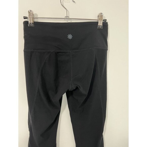 Athleta Black Cropped Leggings Midi Pants Size XS - Picture 5 of 5